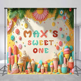 Aperturee - Aperturee Sweet Dessert Summer Shop Custom Birthday Backdrop
